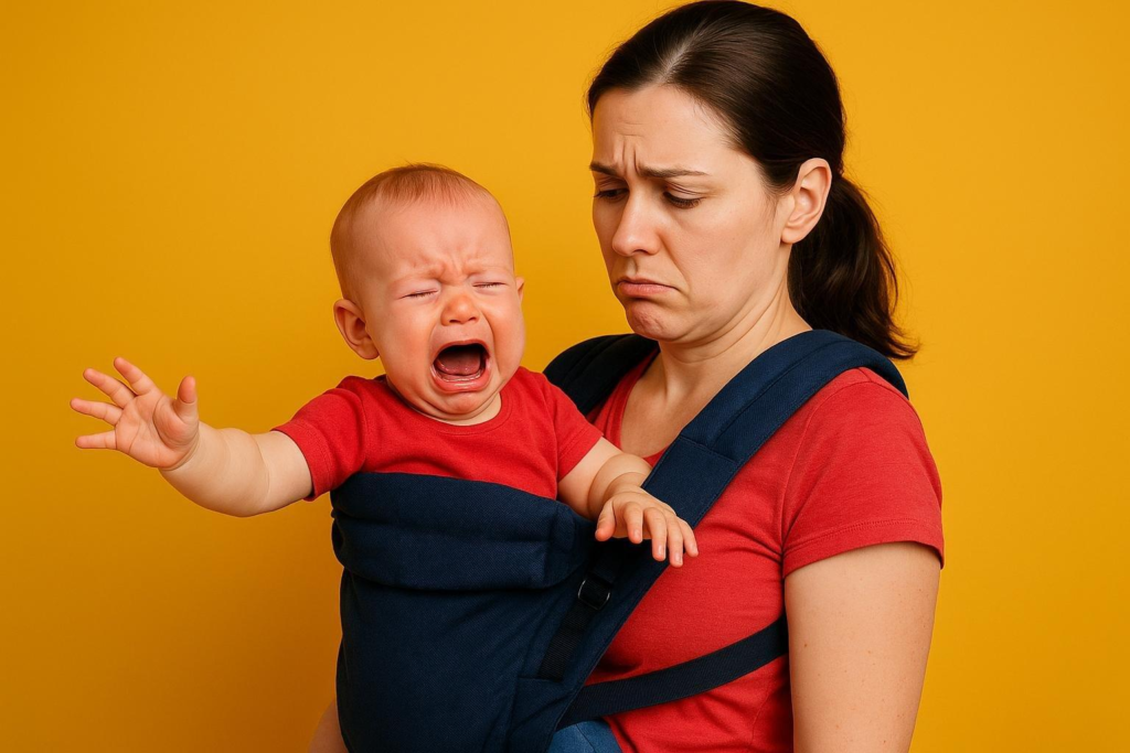 Qué hacer si el bebé rechaza el porteo