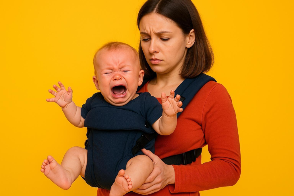 Qué hacer si el bebé se irrita en el portabebés